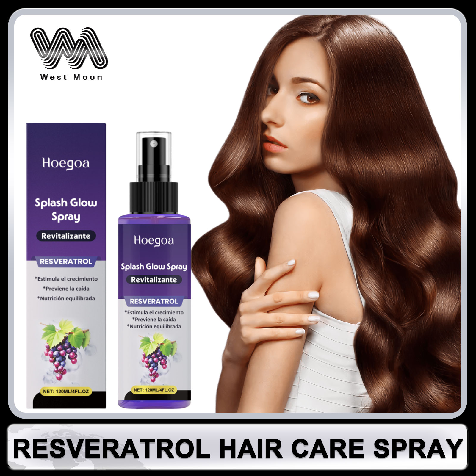 Hair Care Growth - Resveratrol Cura dei capelli Spray Anti