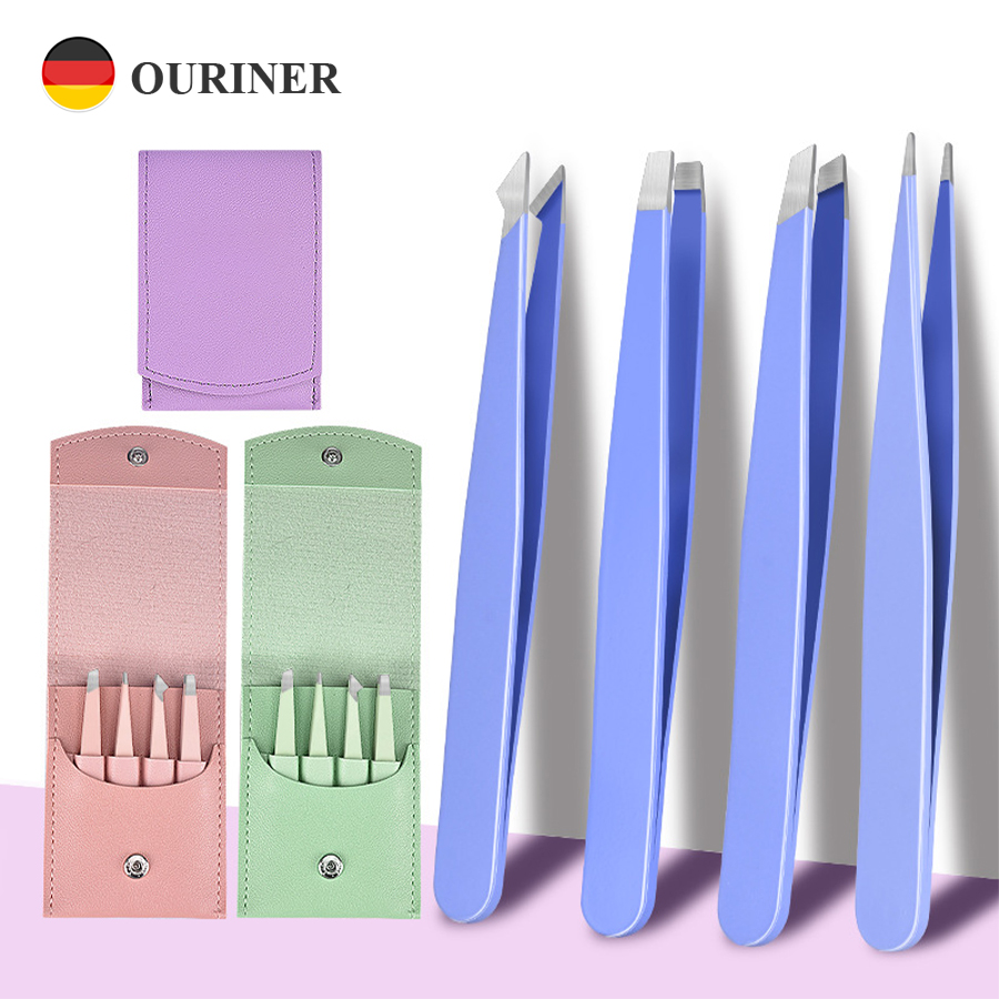 Hair Care Tools - 4 pezzi pinzette per sopracciglia depilazione
