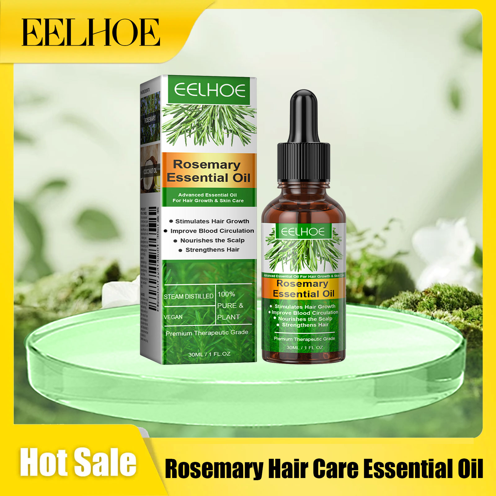 Hair Care Growth - Eelhoe Rosmarino Cura dei capelli Olio