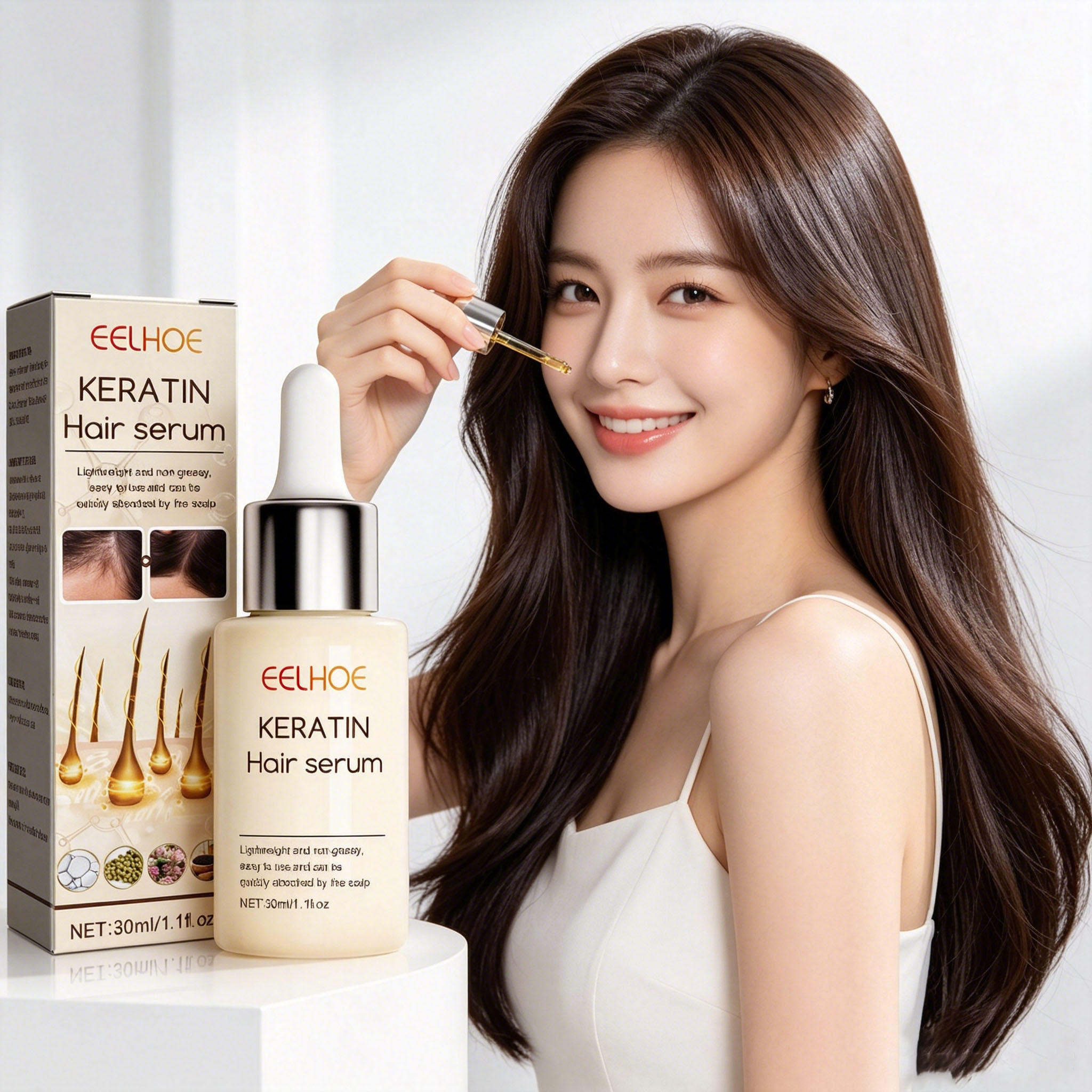 Split End Repair Serum - Olio Essenziale per Capelli Densi, Rinforza