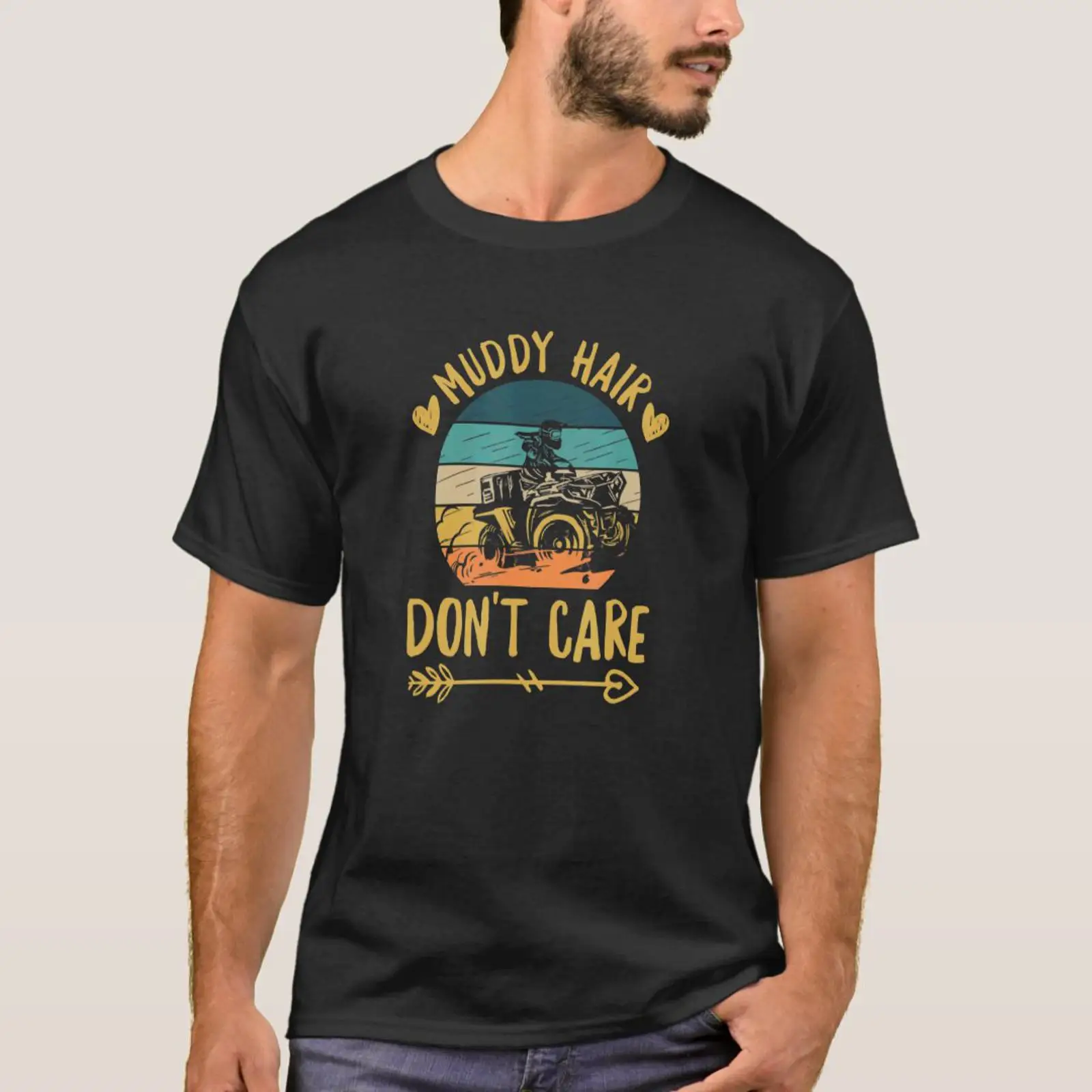 Hair Care Quotes - T-shirt con citazione 'Muddy Hair Don't